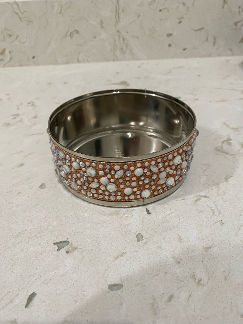 Bedazzled candle holder